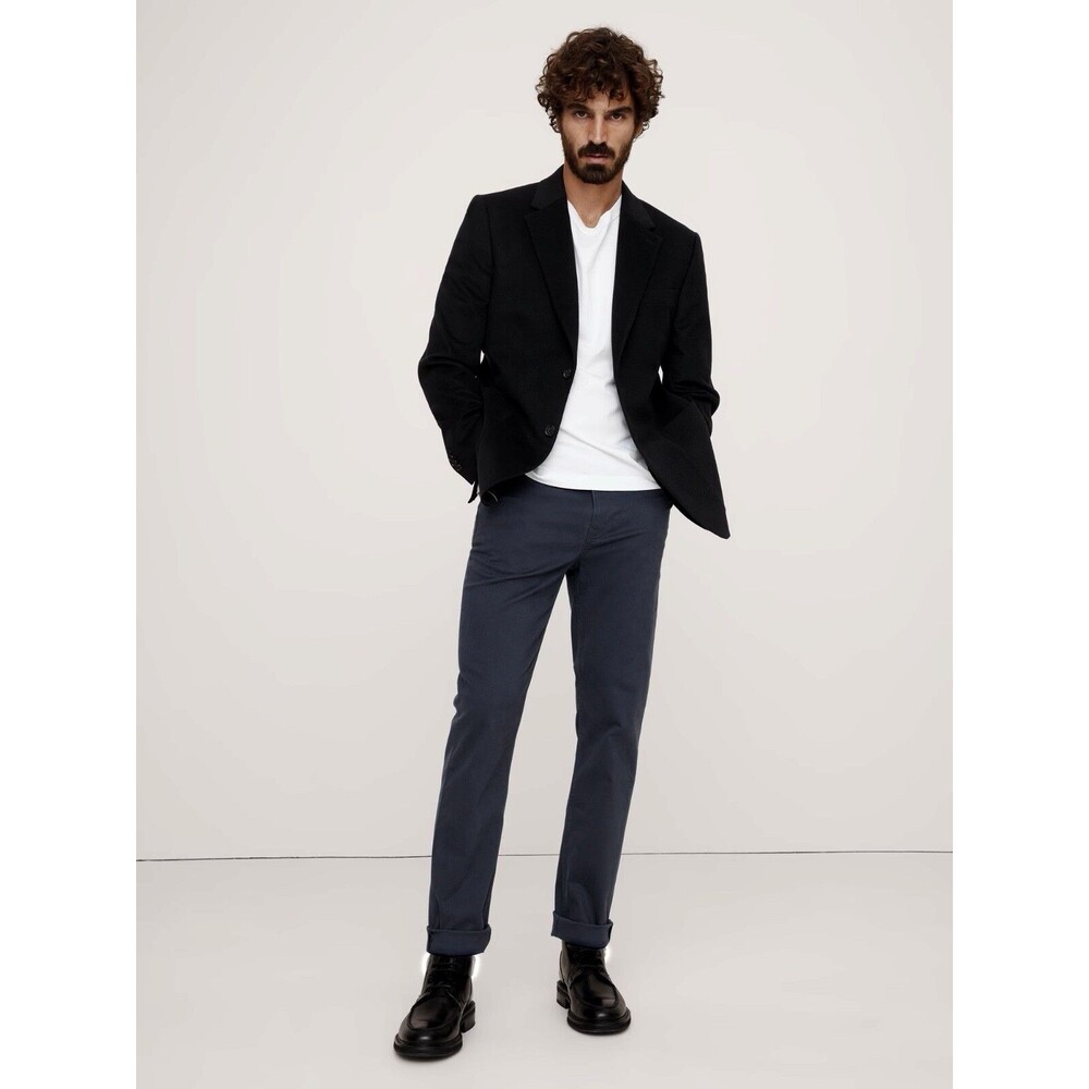 NWT $95 Banana Republic Slim Fit Travel Jeans Navy Blue Men Size 38x34 (J1)